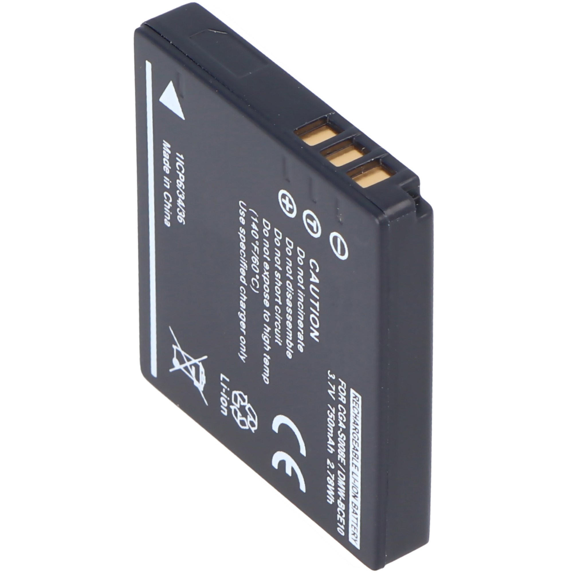 Panasonic VW-VBJ10, SDR-S10, CGA-S008 için uygun AccuCell pil