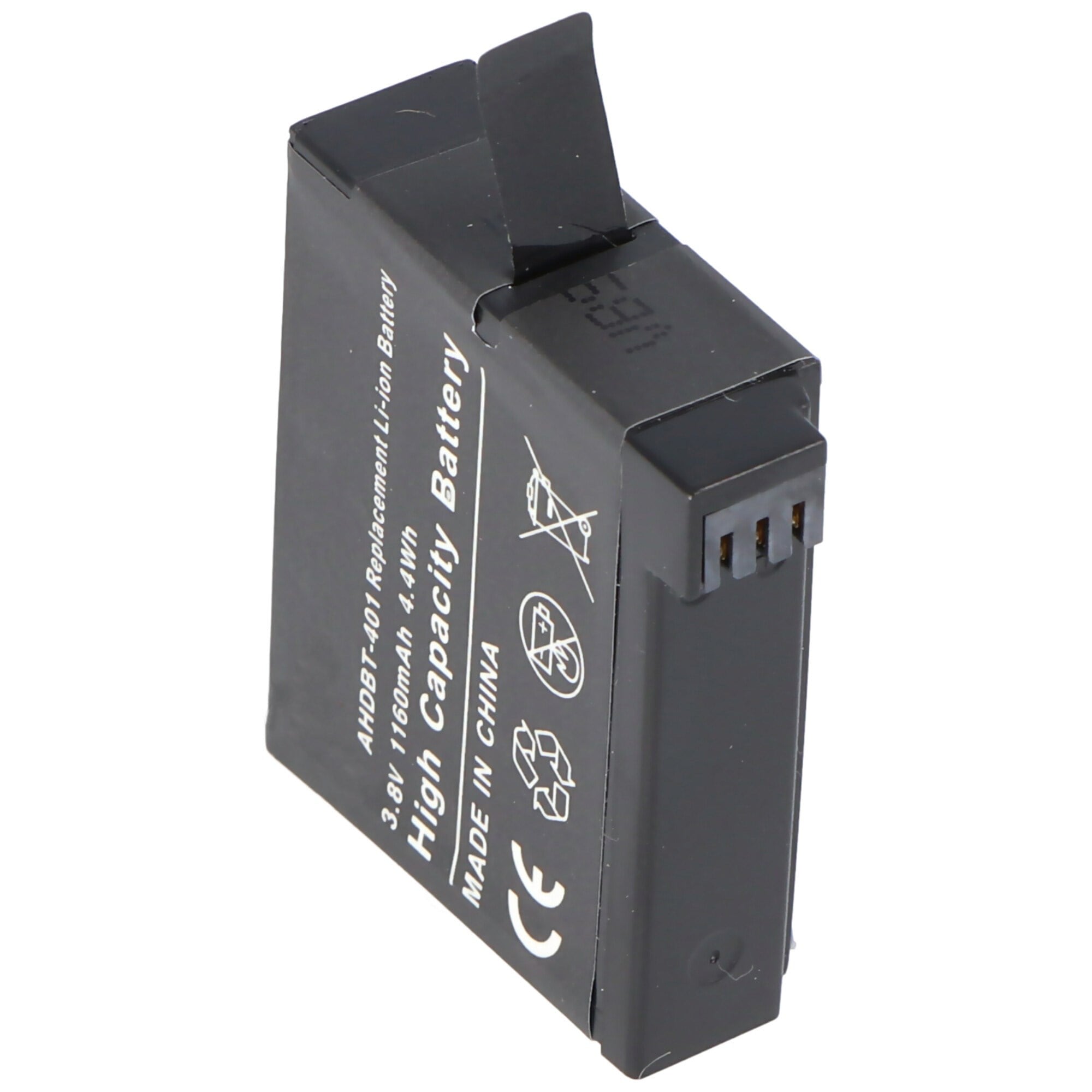 Pil GoPro Hero 4 pil AHDBT-401, BT-401 1160mAh ile uyumlu (orijinal GoPro makalesi yok)