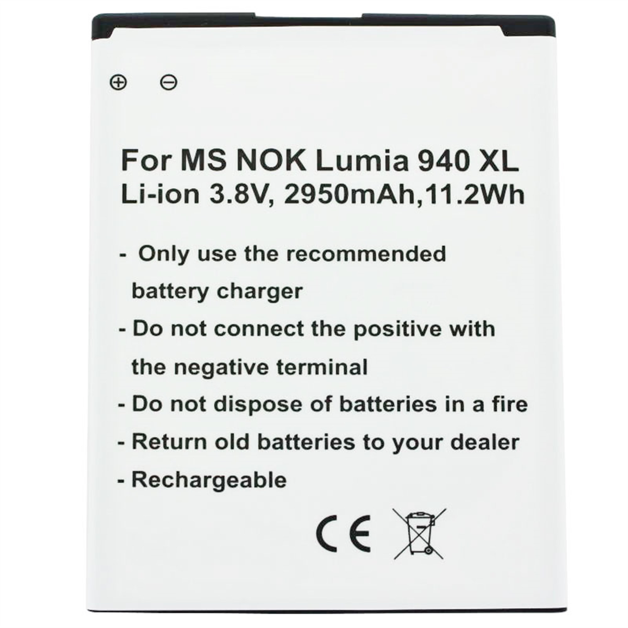 Pil, Microsoft Lumia 950 XL, Lumia 950 XL Çift SIM pil BV-T4D için uygundur