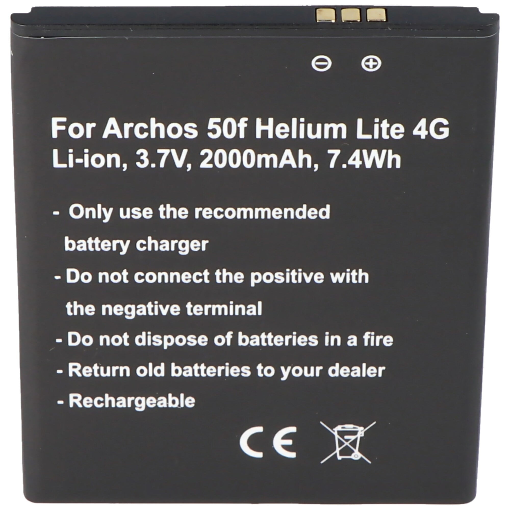 Pil sadece Archos AC50FHE pil AC50FHELI Archos 50f Helium Lite 4G, GX395872 için uygundur