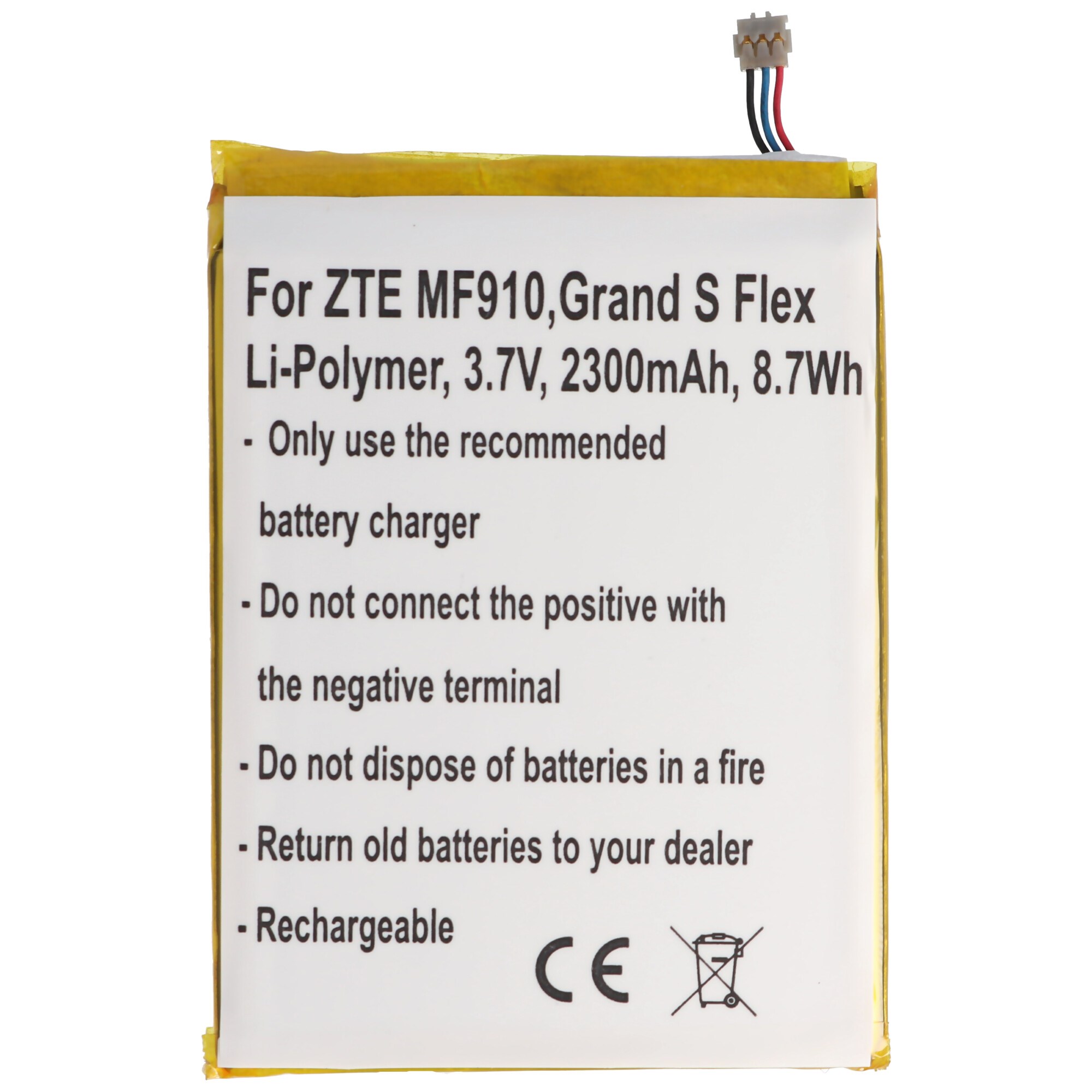 Pil ZTE MF910 pil Li3823T43P3h715345, ZTE Grand S Flex, MF910, MF910 4G LTE için uygun