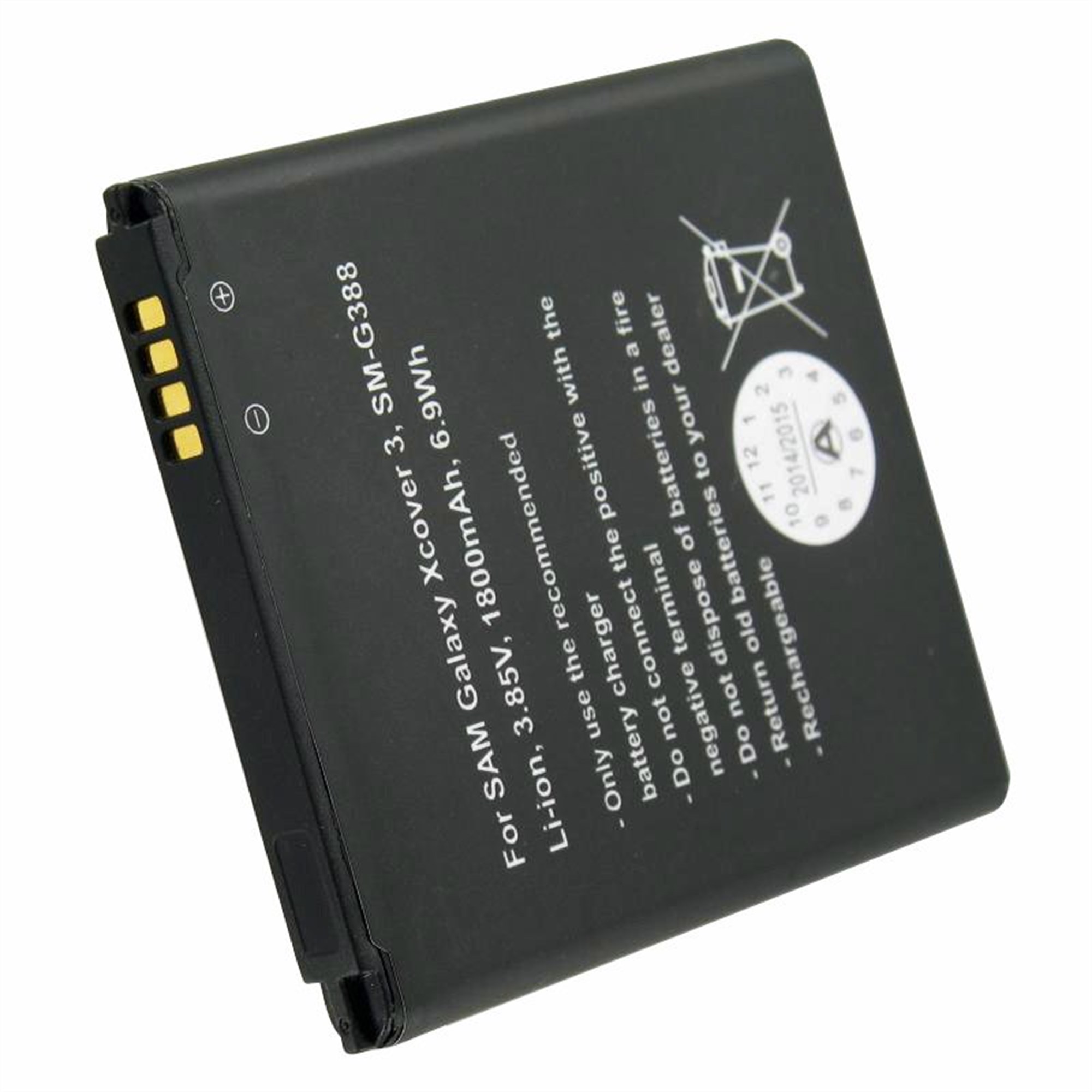 Samsung Galaxy Xcover 3, SM-G388, EB-BG388BBE, 1800mAh için uygun pil