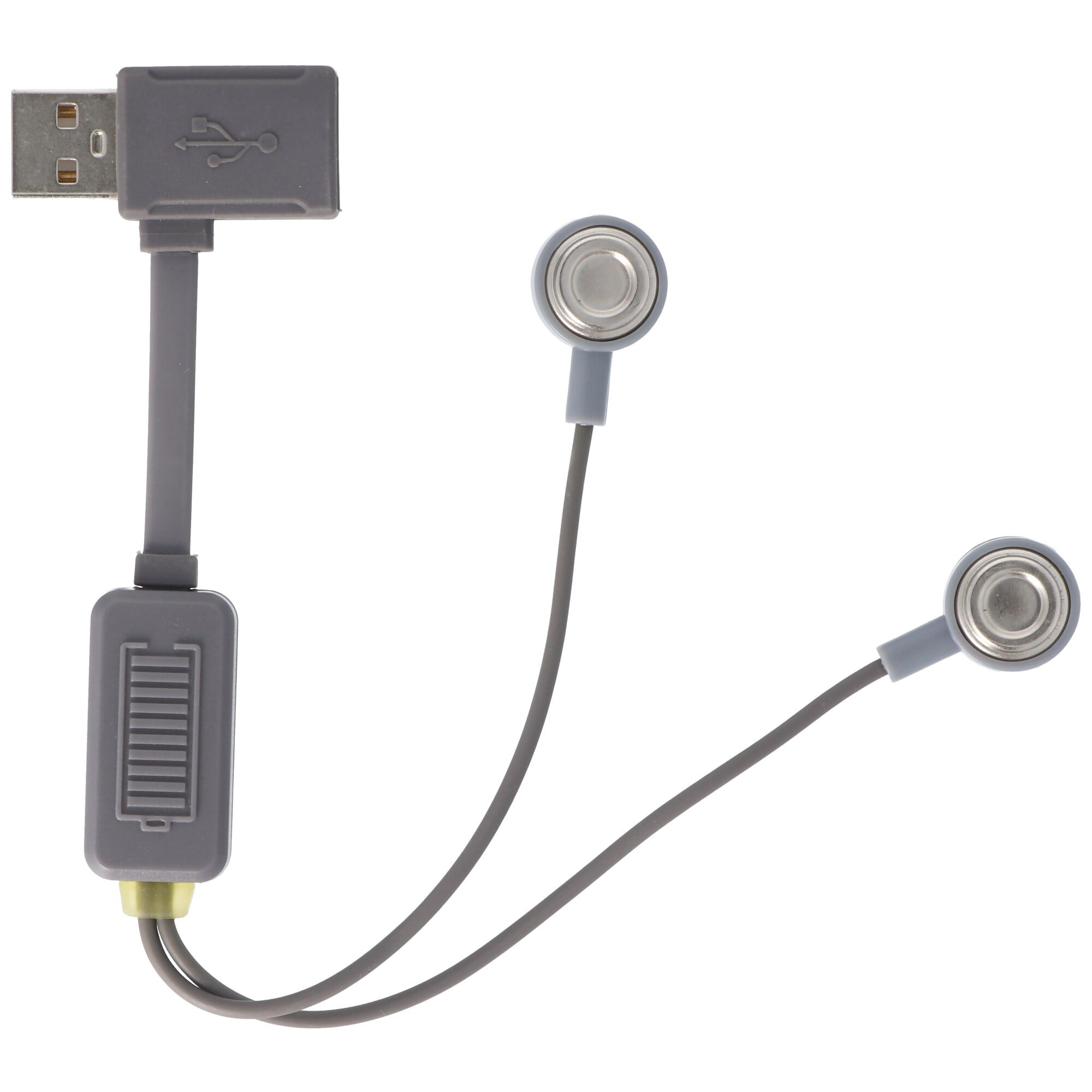Şarj ve deşarj fonksiyonlu 3.7 volt Li-ion pil CR123A, 18650 14350, 14430 için USB şarj cihazı, manyetik kontaklı, şarj akımı maks. 1A