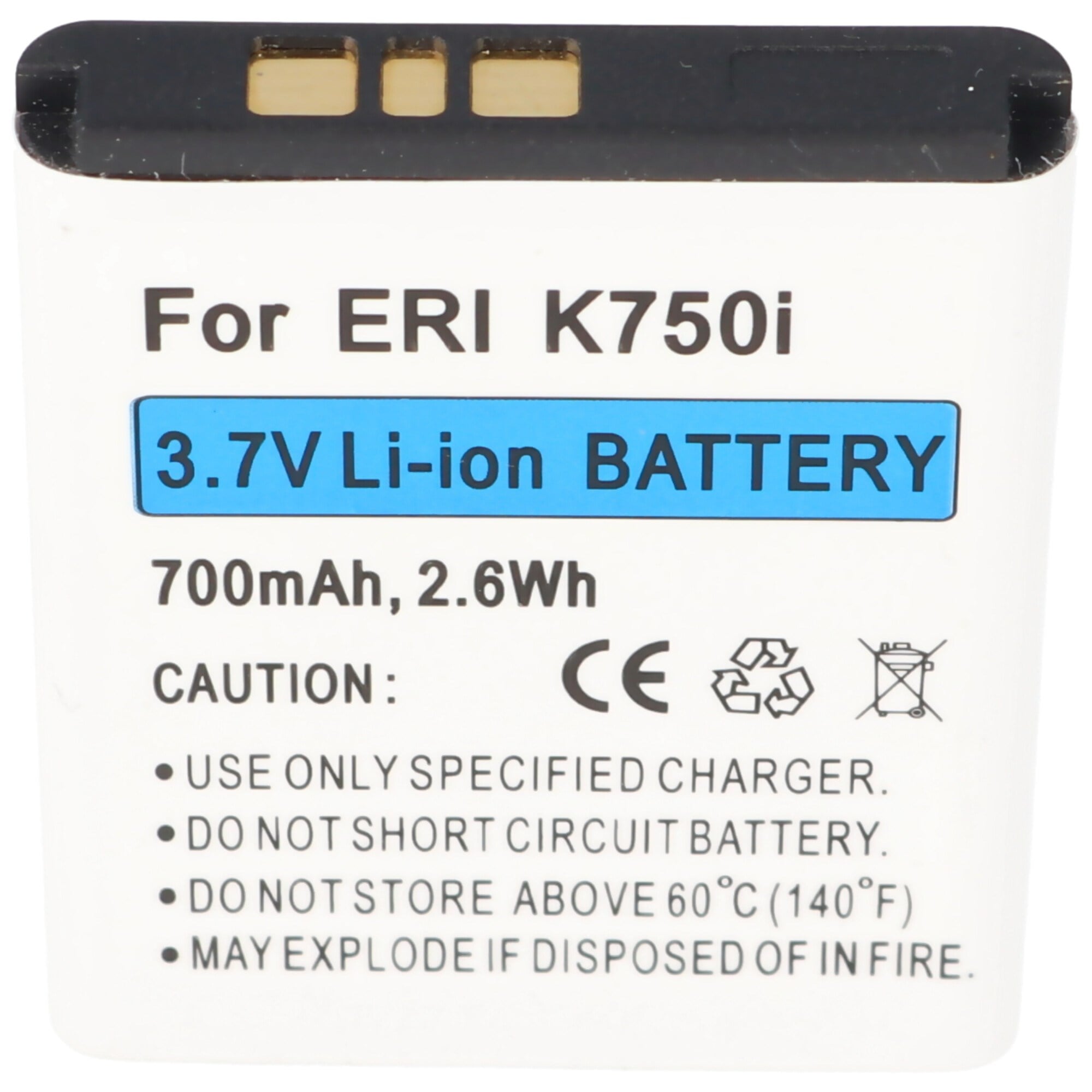 Sony Ericsson V600i için BST-37 yedek pil, D750, K750i, K600i, J100I, J110I, J120I, J220I, J230I 3.7 volt 700 mAh