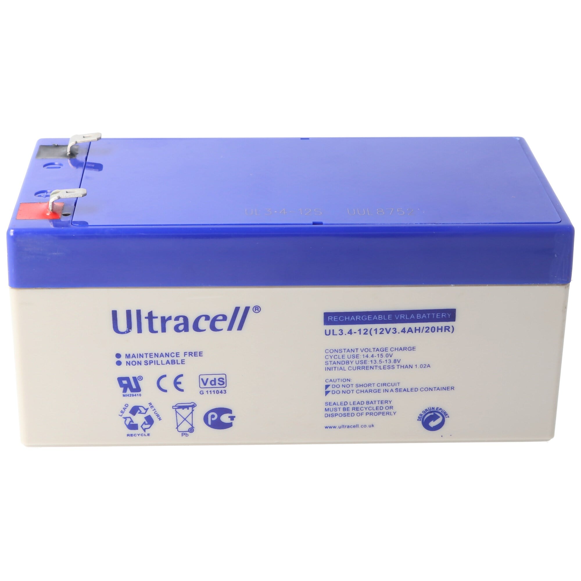 UL3.4-12 Ultracell kurşun akü 12 volt, 3.4Ah