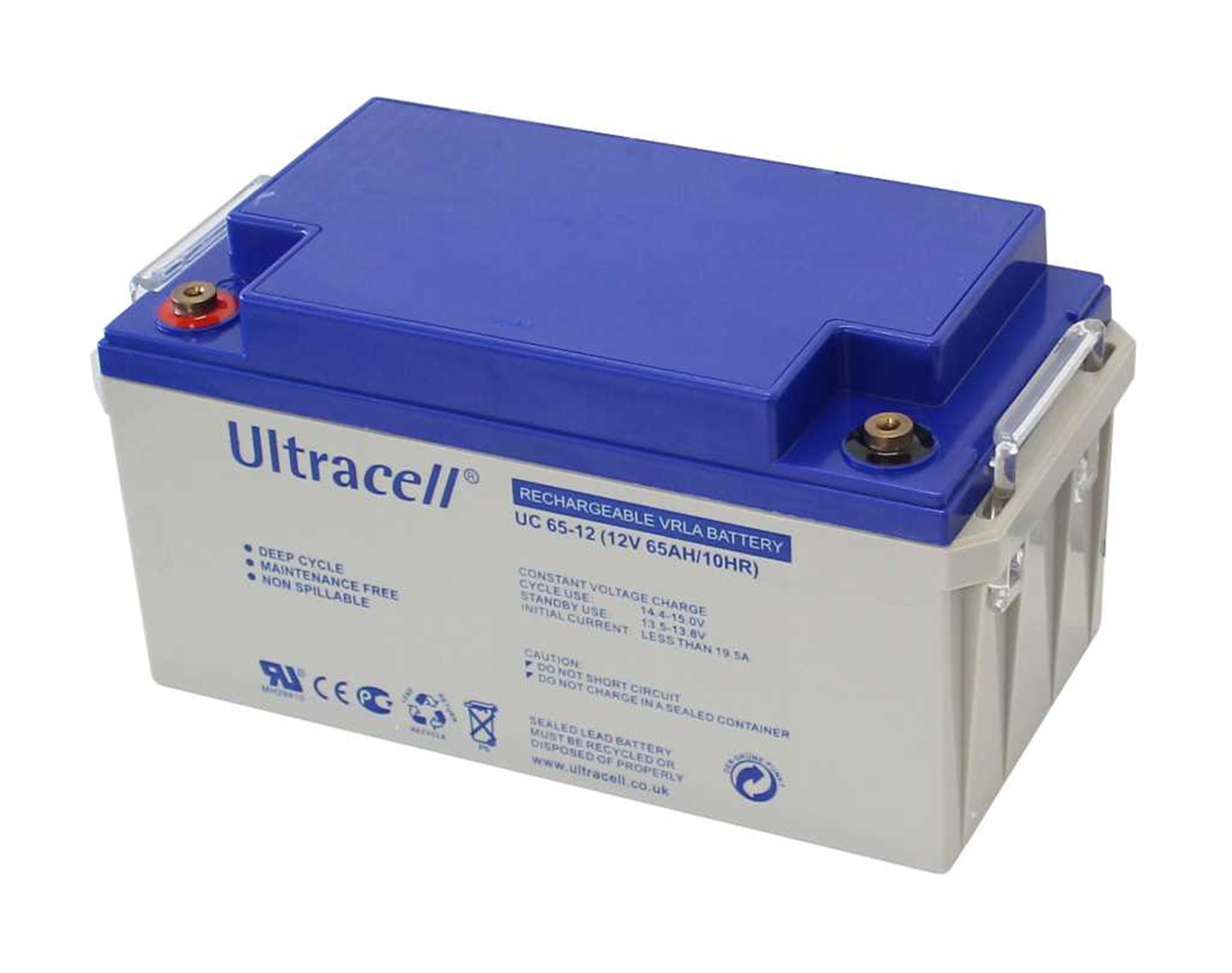 Ultracell UC65-12 12V 65Ah derin döngülü kurşun asit AGM kurşun jel akü