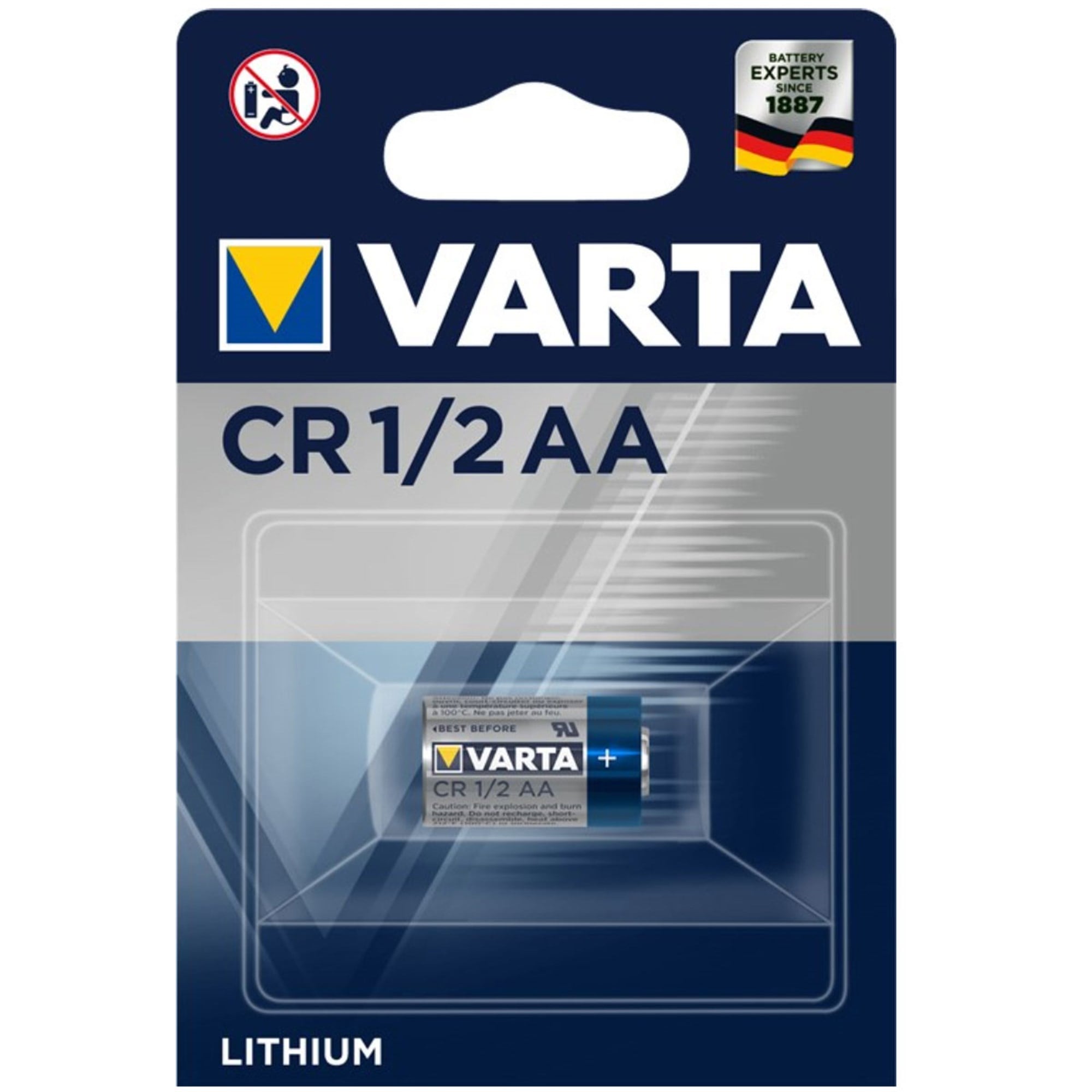 Varta Lityum CR 1/2 AA Varta 6127 3.0V 950mAh, polariteye dikkat edin