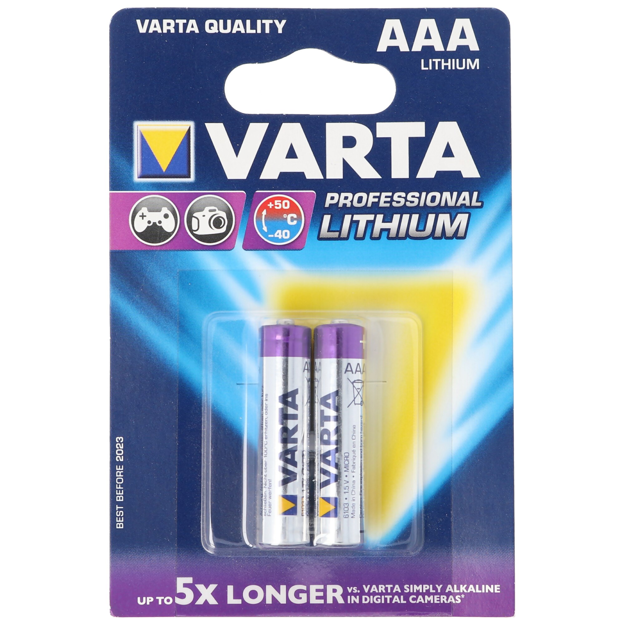Varta lityum pil AAA, Mikro, FR03, 6103, Varta Ultra Lityum, 1.5V