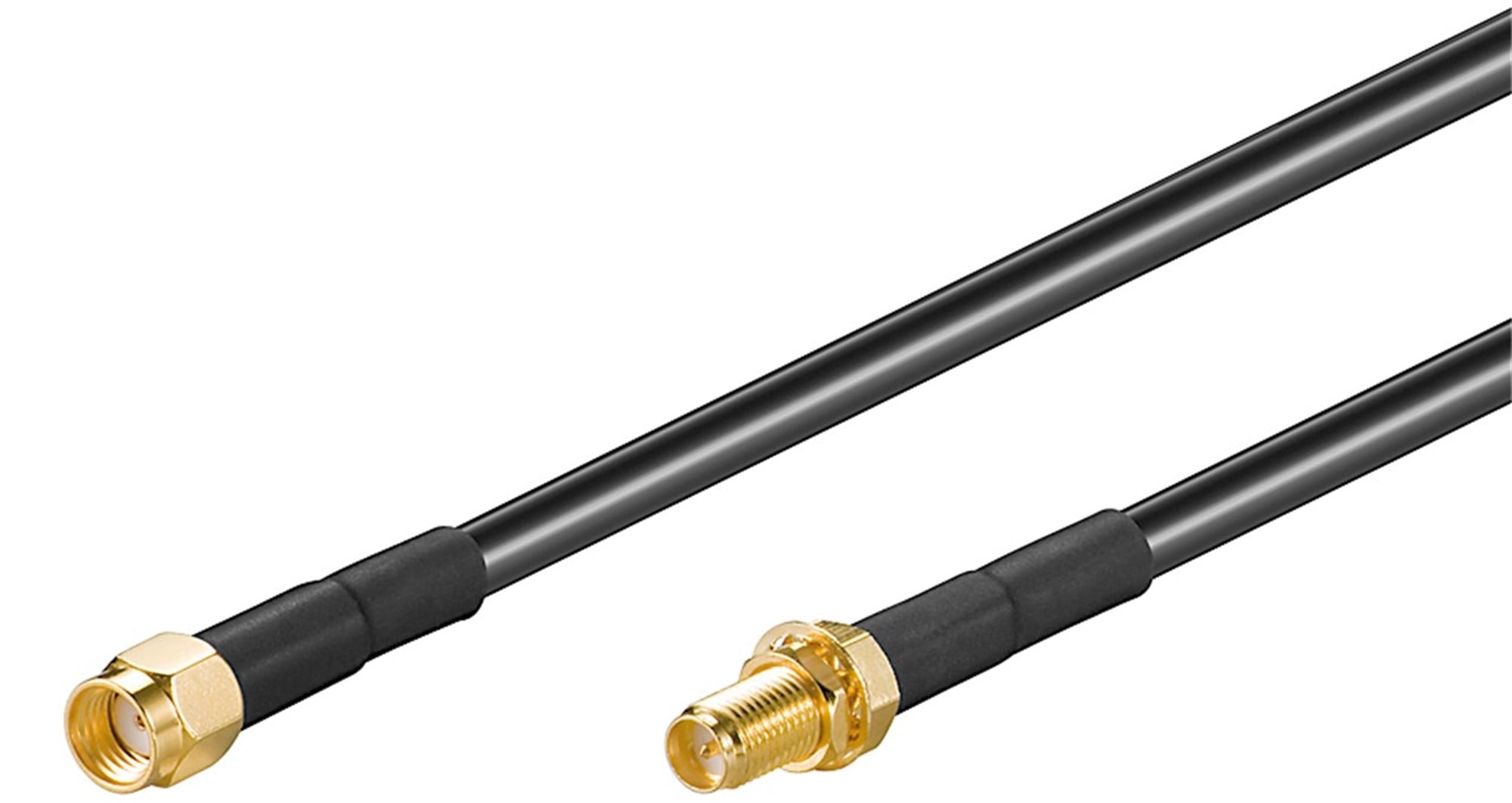 WLAN cihazları için anten uzatma kablosu (2,4 GHz + 5 GHz) RP-SMA fişi> RP-SMA soketi