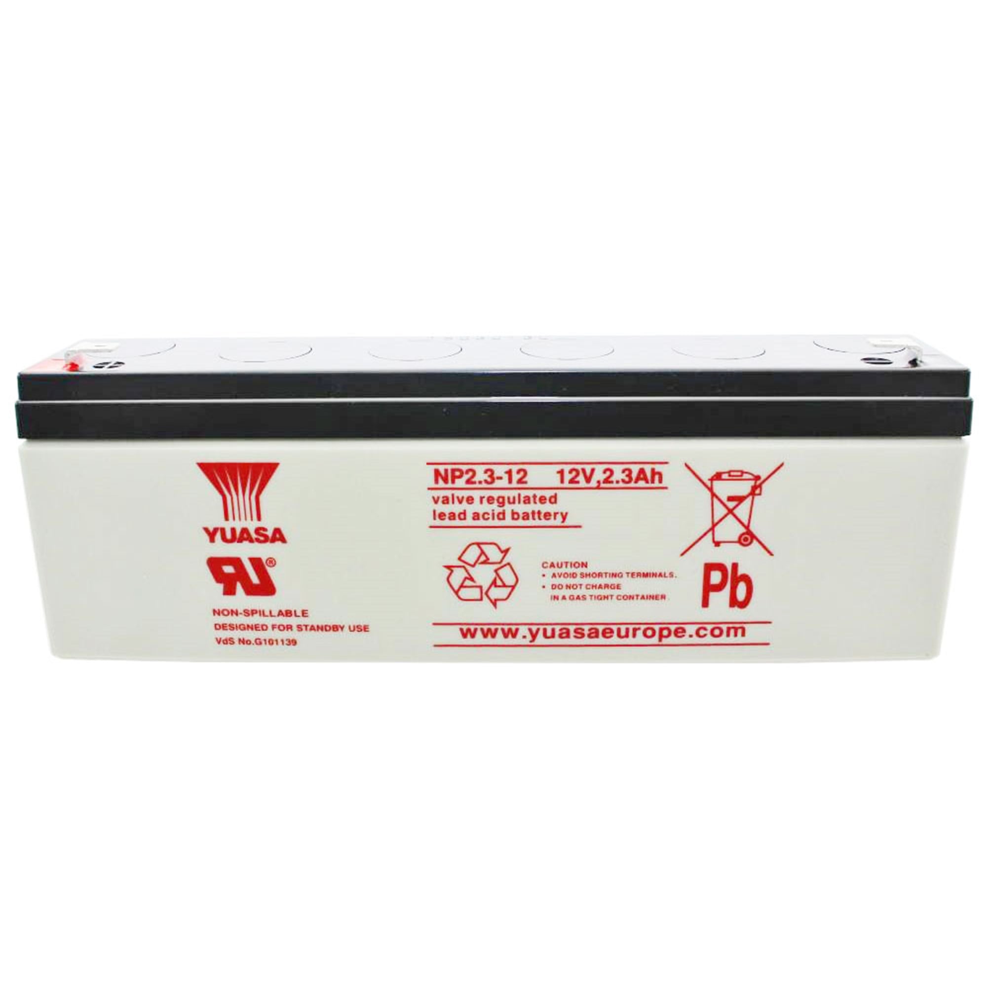 Yuasa NP2.3-12 pil kablosu PB 12 volt 2.3Ah Faston 4.8mm