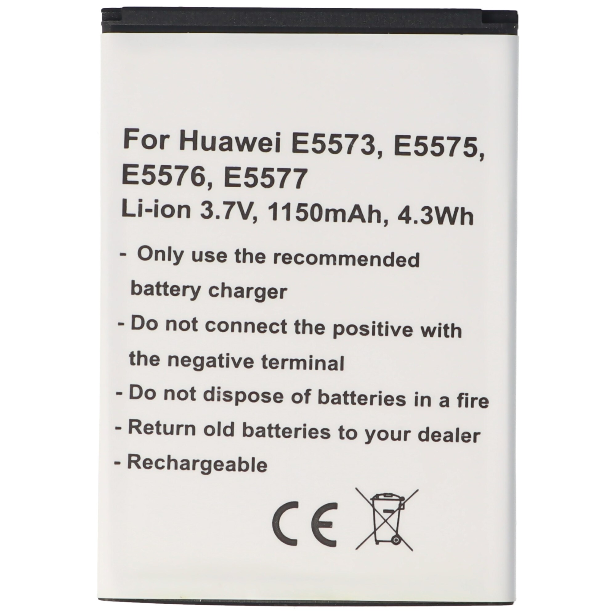Huawei E5573, E5575, E5576, E5577, Li-ion, 3.7V, 1150mAh, 4.3Wh için uygun  pil