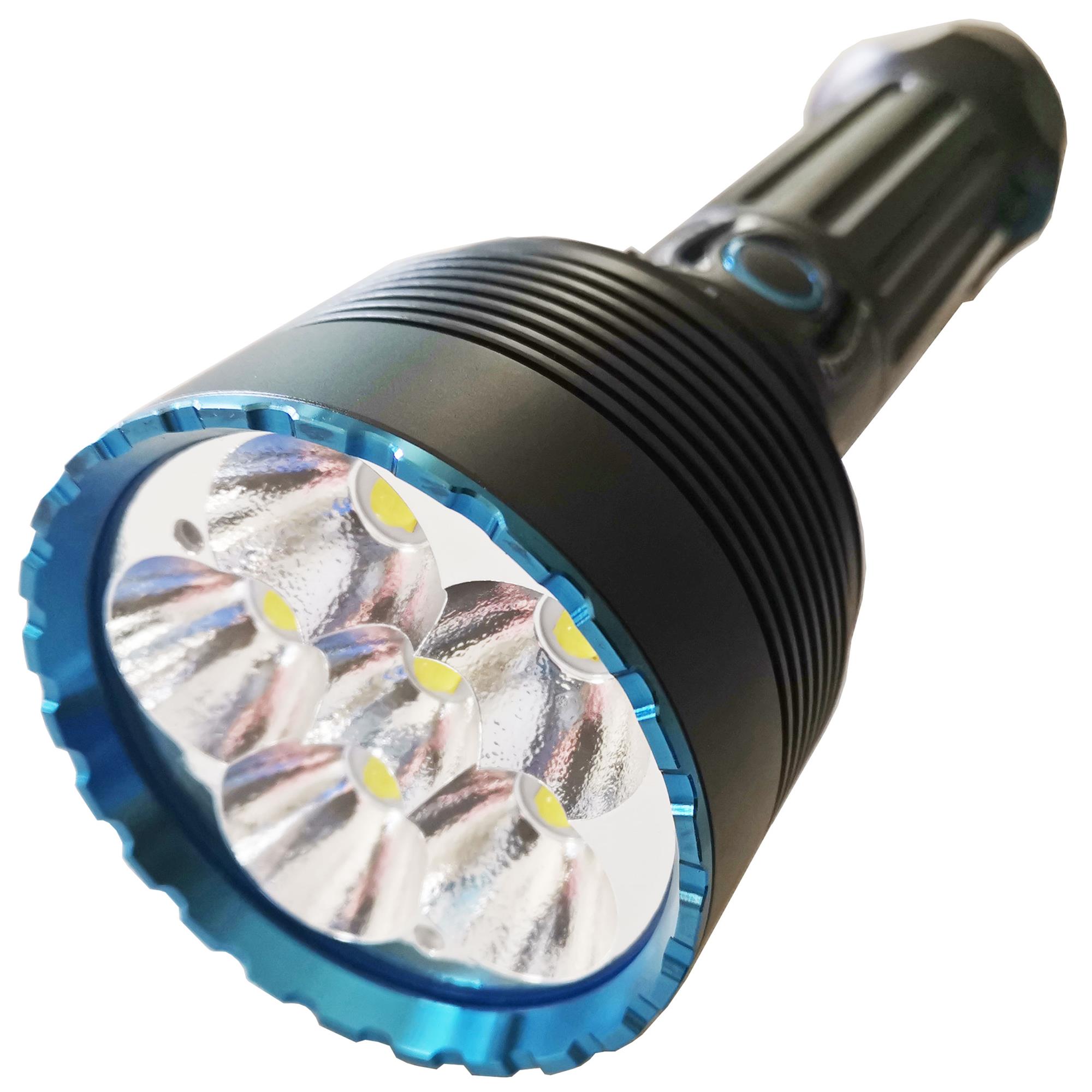 Pil ve şarj cihazı dahil 25000 lümene kadar ekstra parlak Olight X9R  Marauder LED el feneri