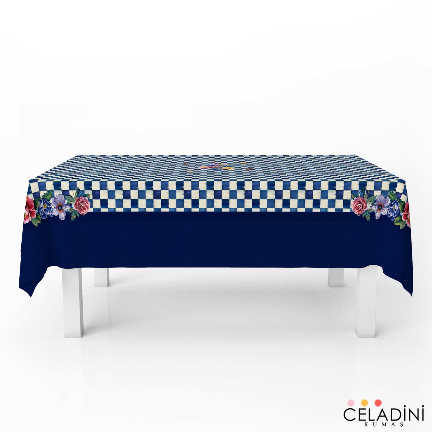 140x200cm Safir Dama Serisi Masa Örtüsü Kumaşı (Model-1)