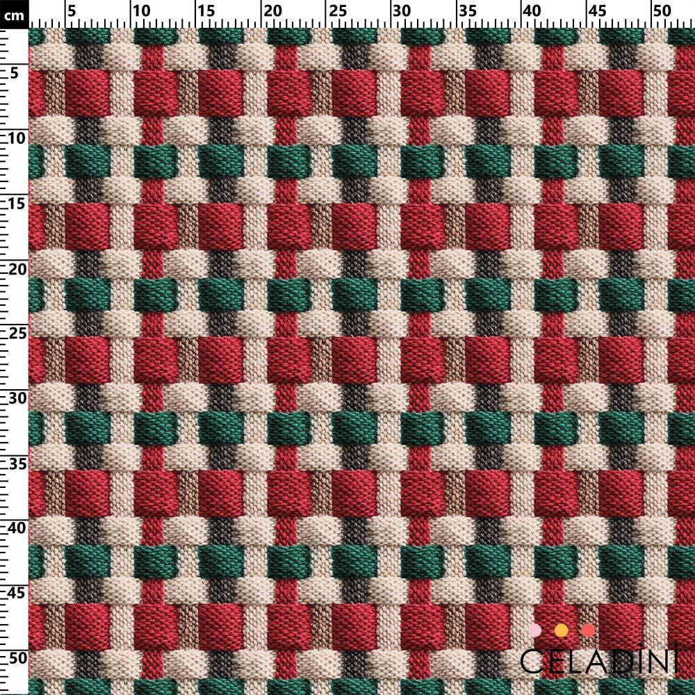 3D Efektli Ekose Kumaş Kod 3712