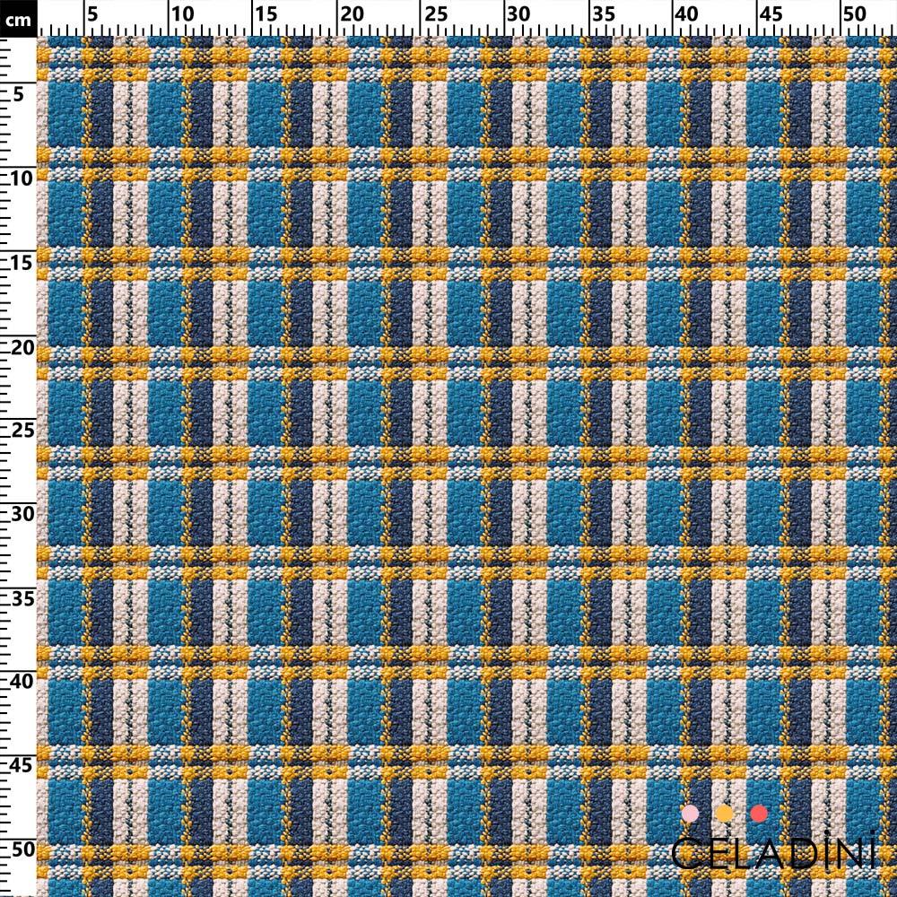 3D Efektli Ekose Kumaş Kod 3725