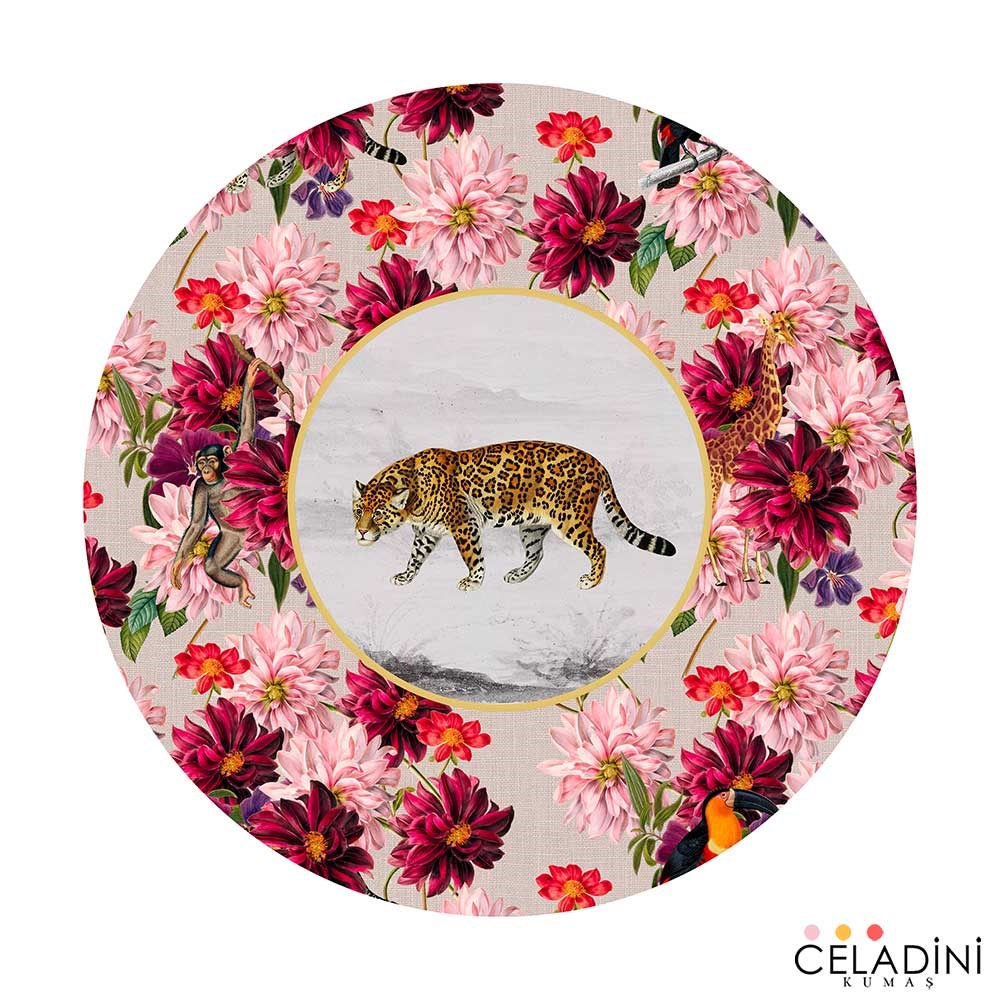 Afrika Serisi Leopar Desenli Supla Kumaşı