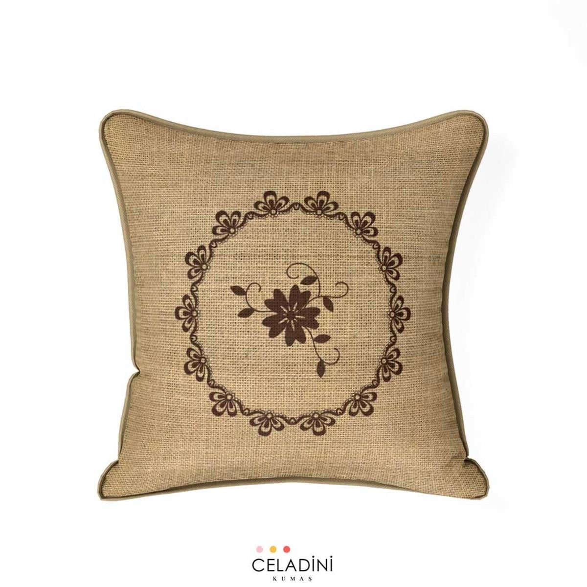 Çuval-Dantel Serisi 45x45 cm Kırlent Kumaşı Model-5