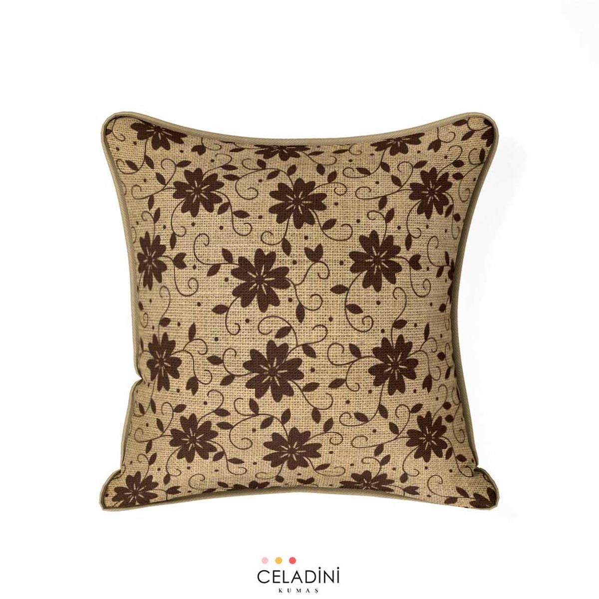 Çuval-Dantel Serisi 45x45 cm Kırlent Kumaşı Model-6