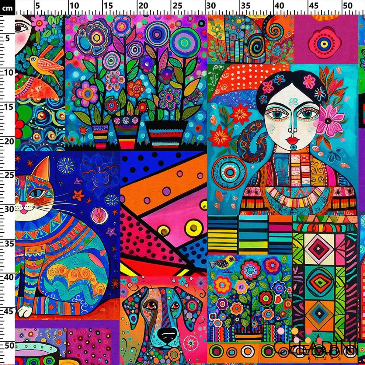 Folk Art - Pop Art Kumaş