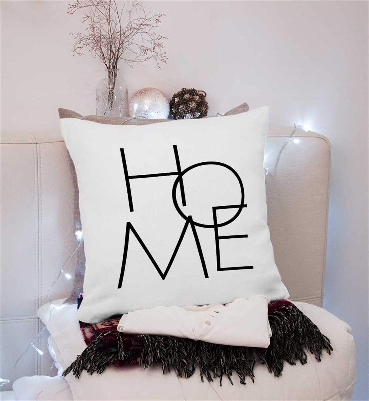 HOME Yazılı Kırlent Kumaşı