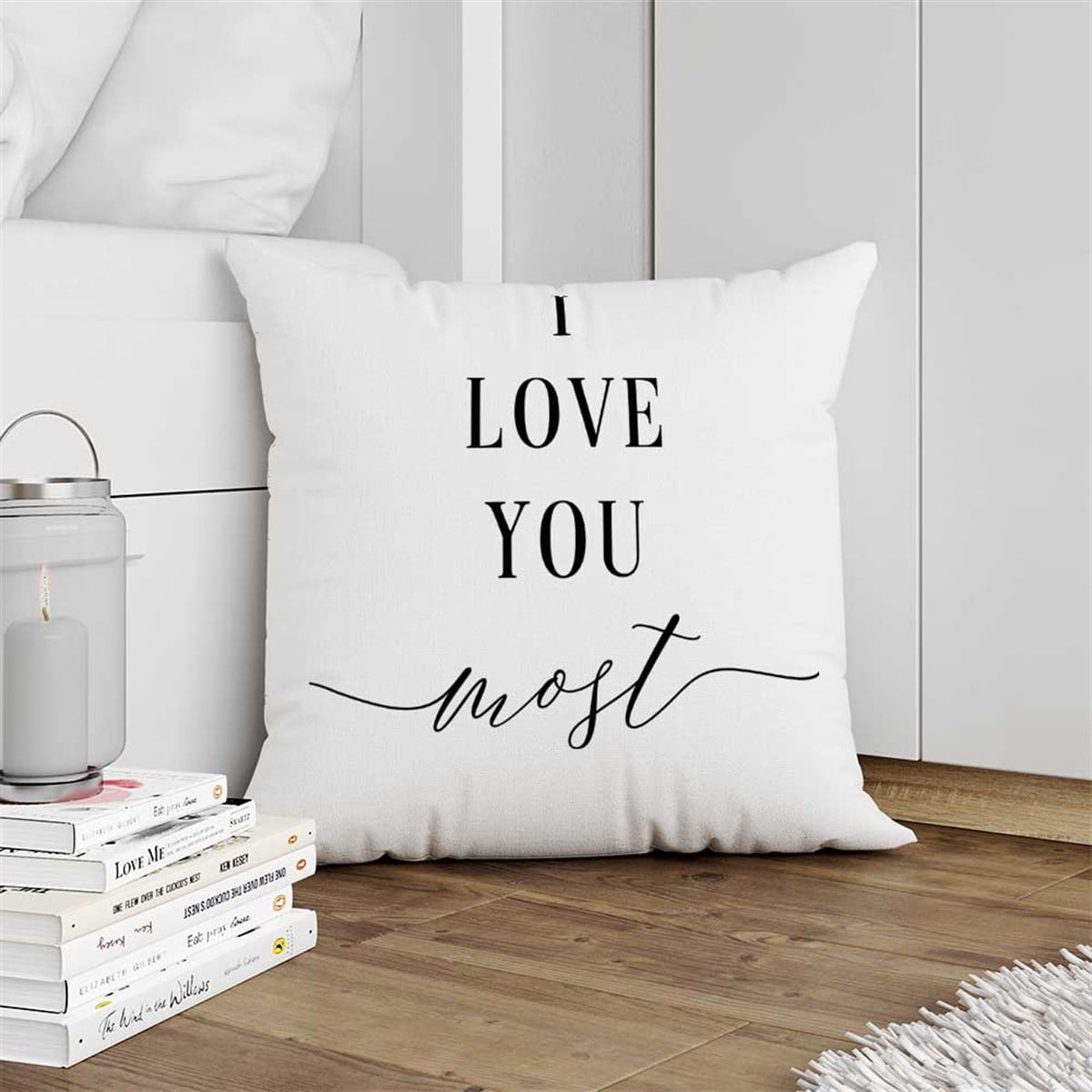I Love You Most Kırlent Kumaşı