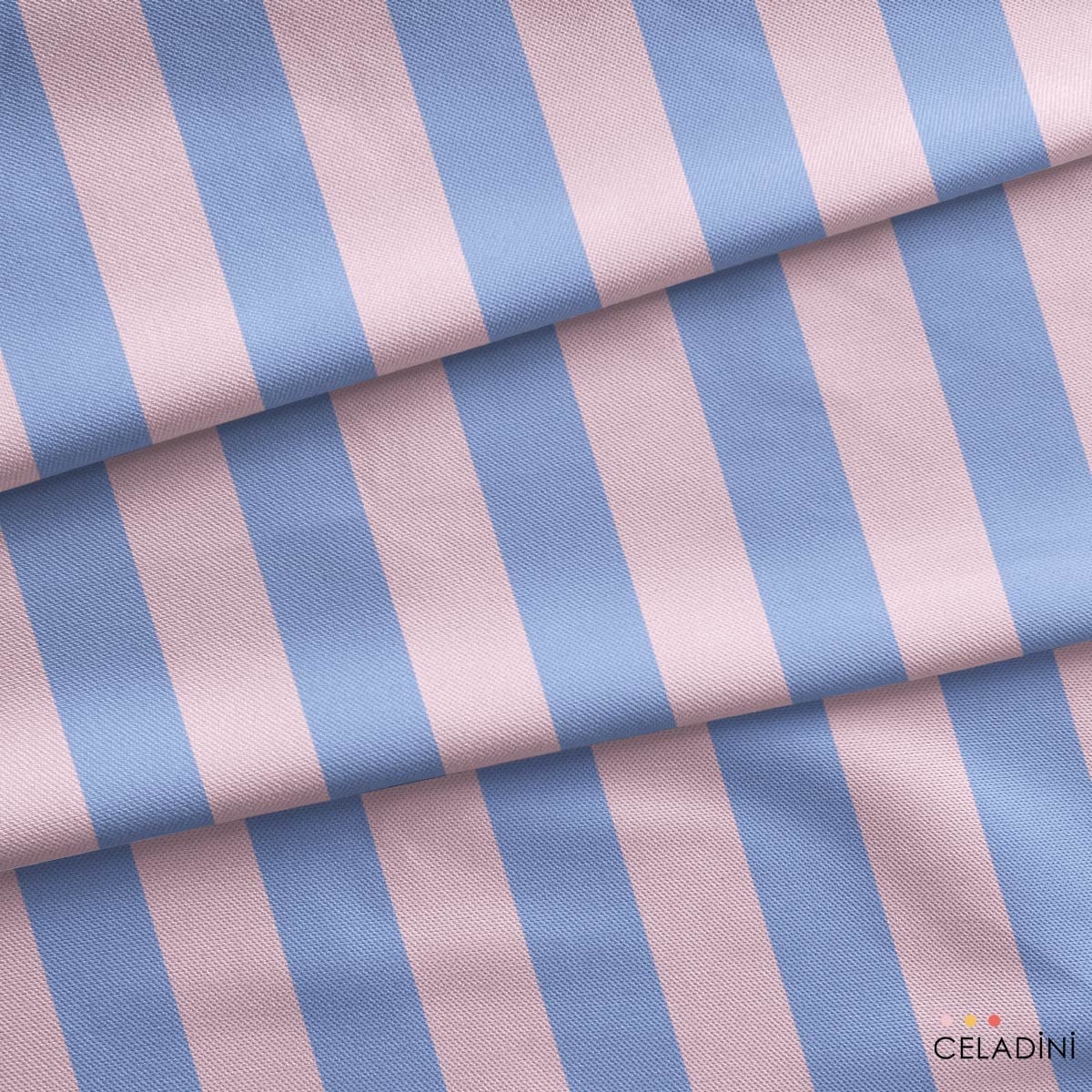 Lavanta Mavisi / Pembe 5x5 cm Çizgili Kumaş