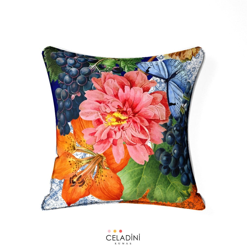 Majolica Serisi 45x45 cm Kırlent Kumaşı