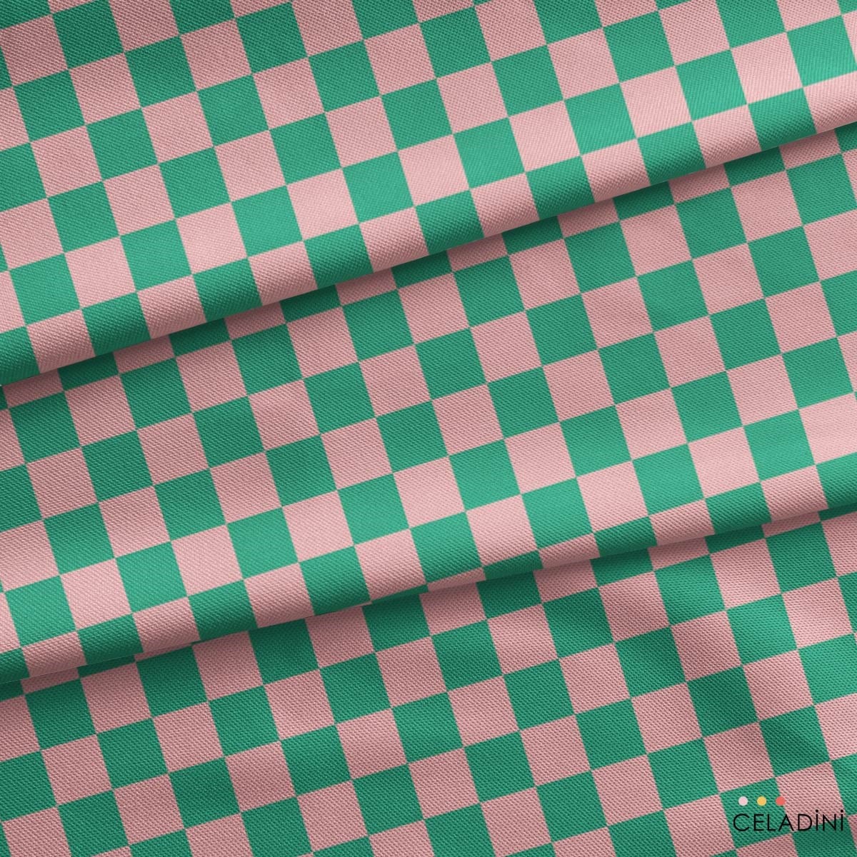 Mint / Pudra Damalı Kumaş