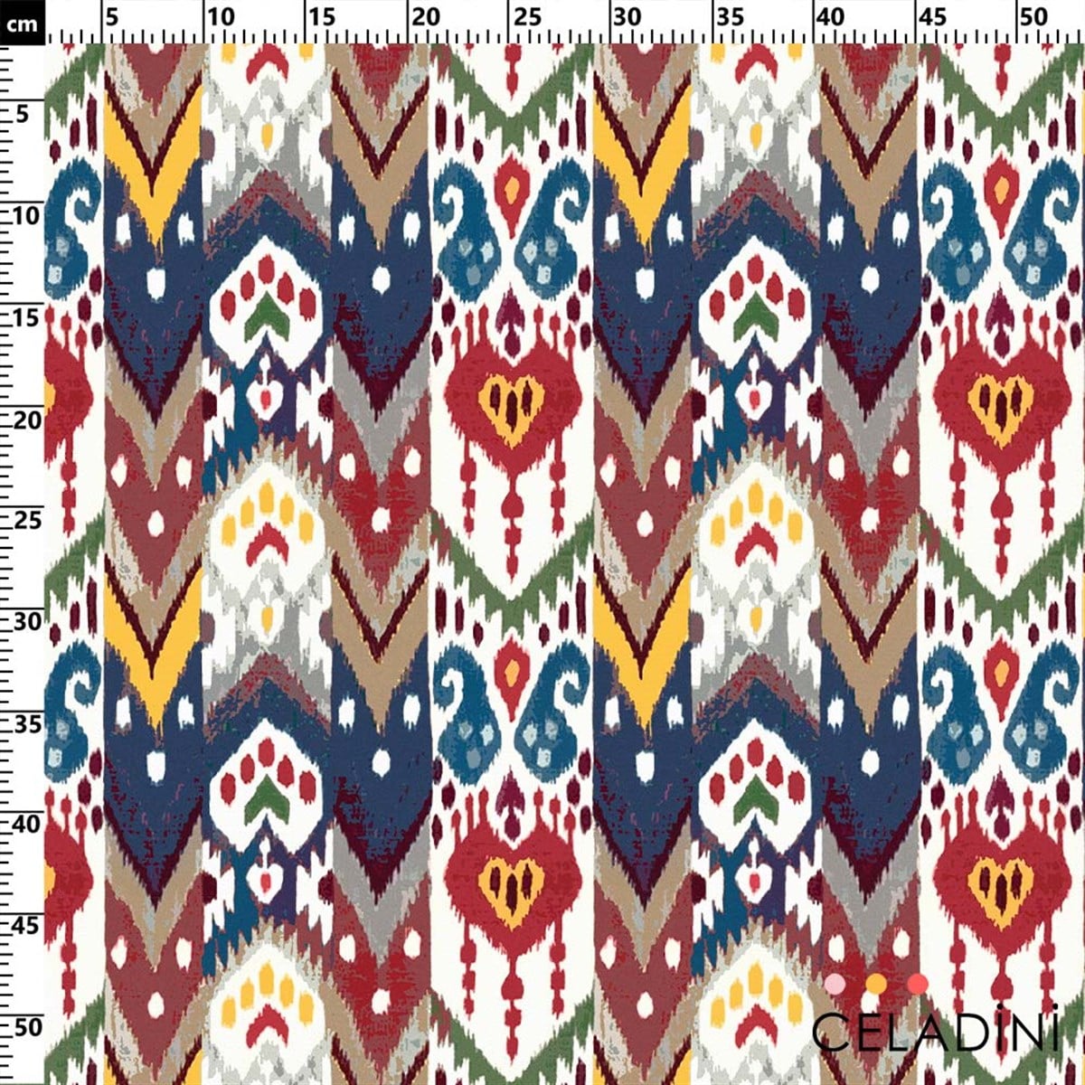 Patchwork İkat Desenli Kumaş