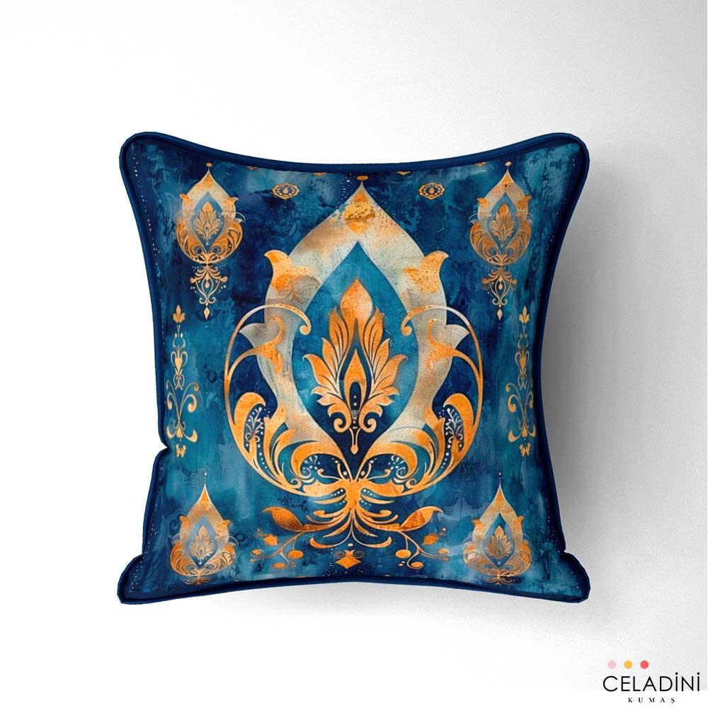 Ramazan Temalı Damask Kırlent Kumaşı