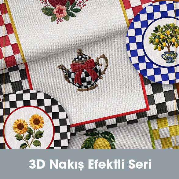 3D Nakış Efektli Kumaşlar