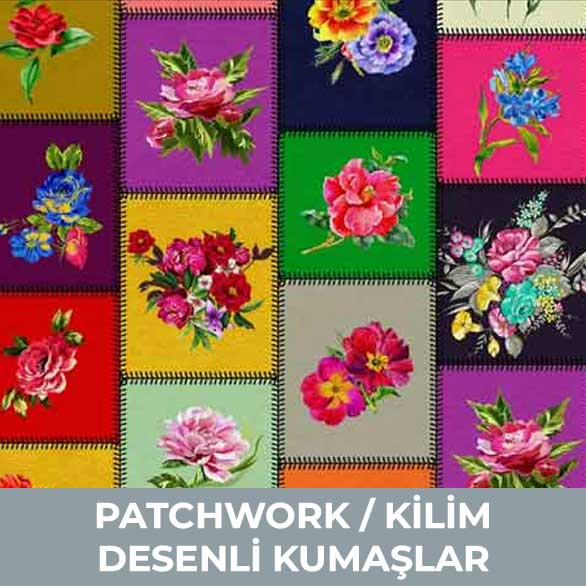 Patchwork / Kilim desenli kumaşlar