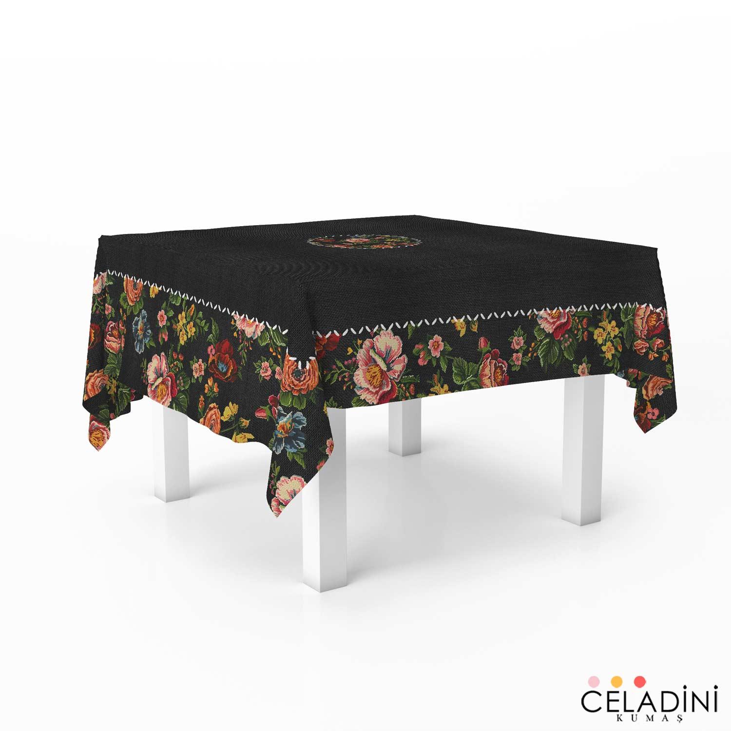 140x140cm Karabağ Serisi Masa Örtüsü Kumaşı (Model-2)