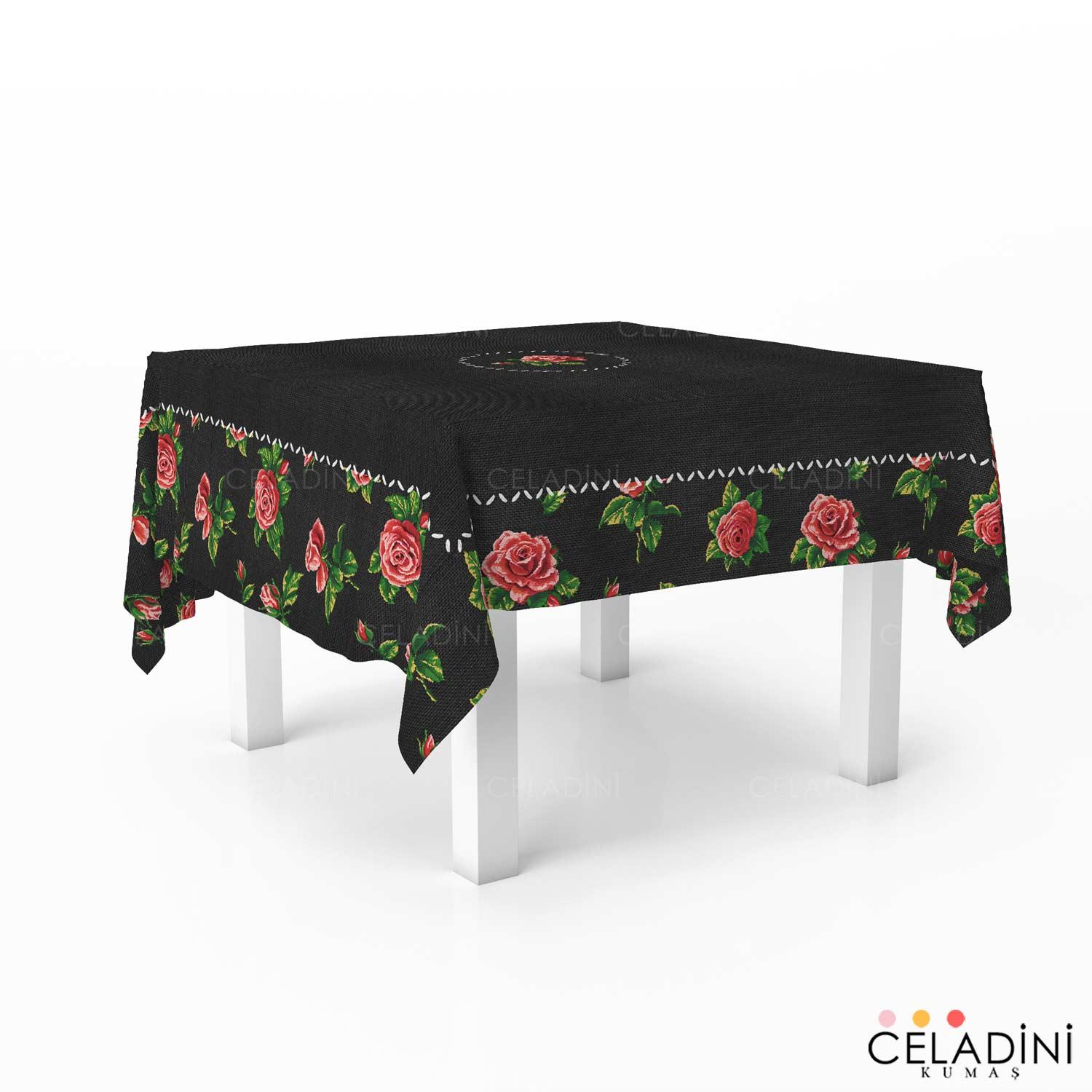 140x140cm Karabağ Serisi Masa Örtüsü Kumaşı (Model-1)