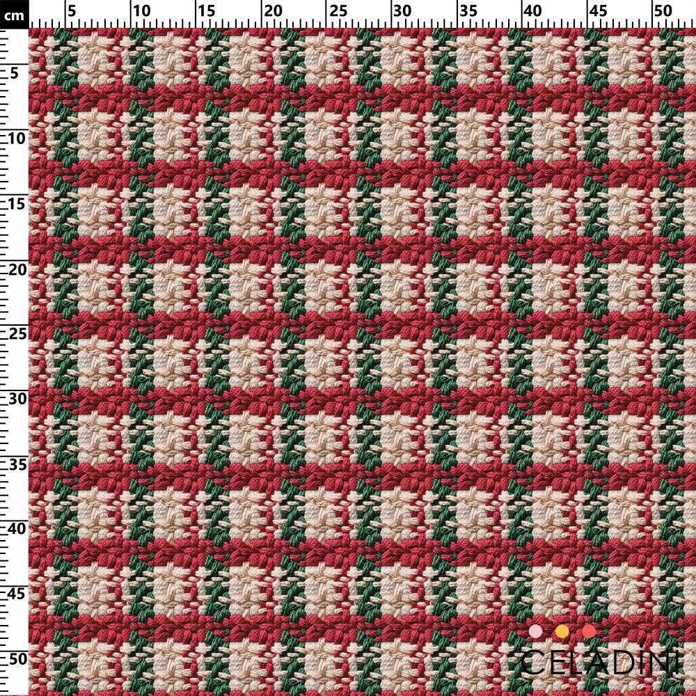 3D Efektli Ekose Kumaş Kod 3714