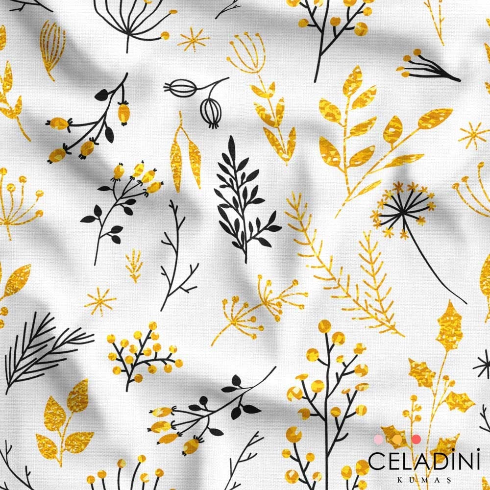 Altın Yapraklı Kumaş