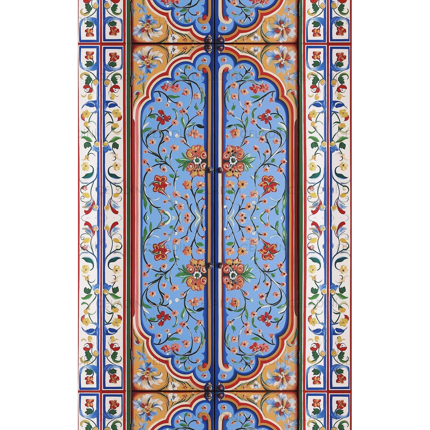 Antik Kapı Desenli Fırın Örtüsü Kumaşı Model-7