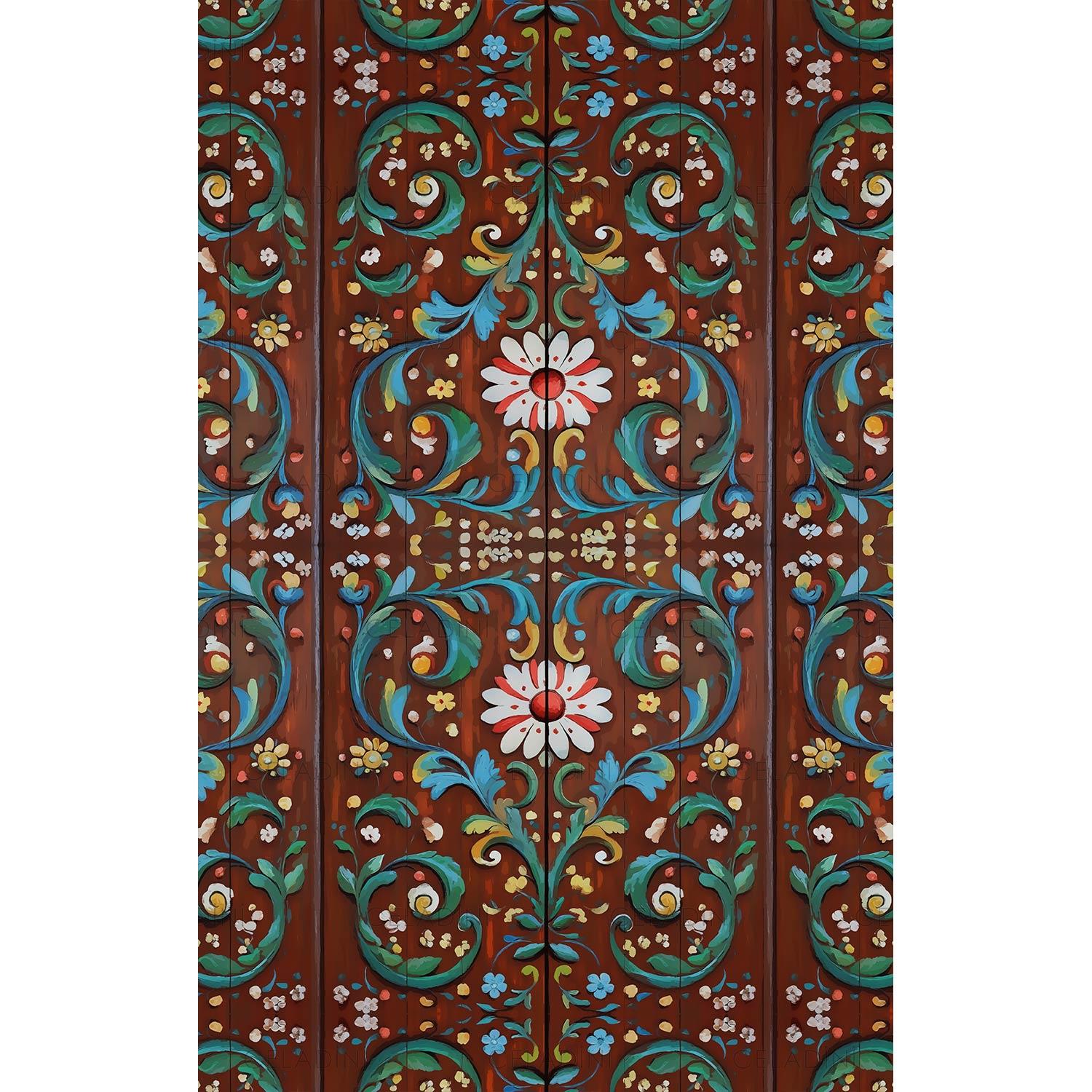 Antik Kapı Desenli Fırın Örtüsü Kumaşı Model-1