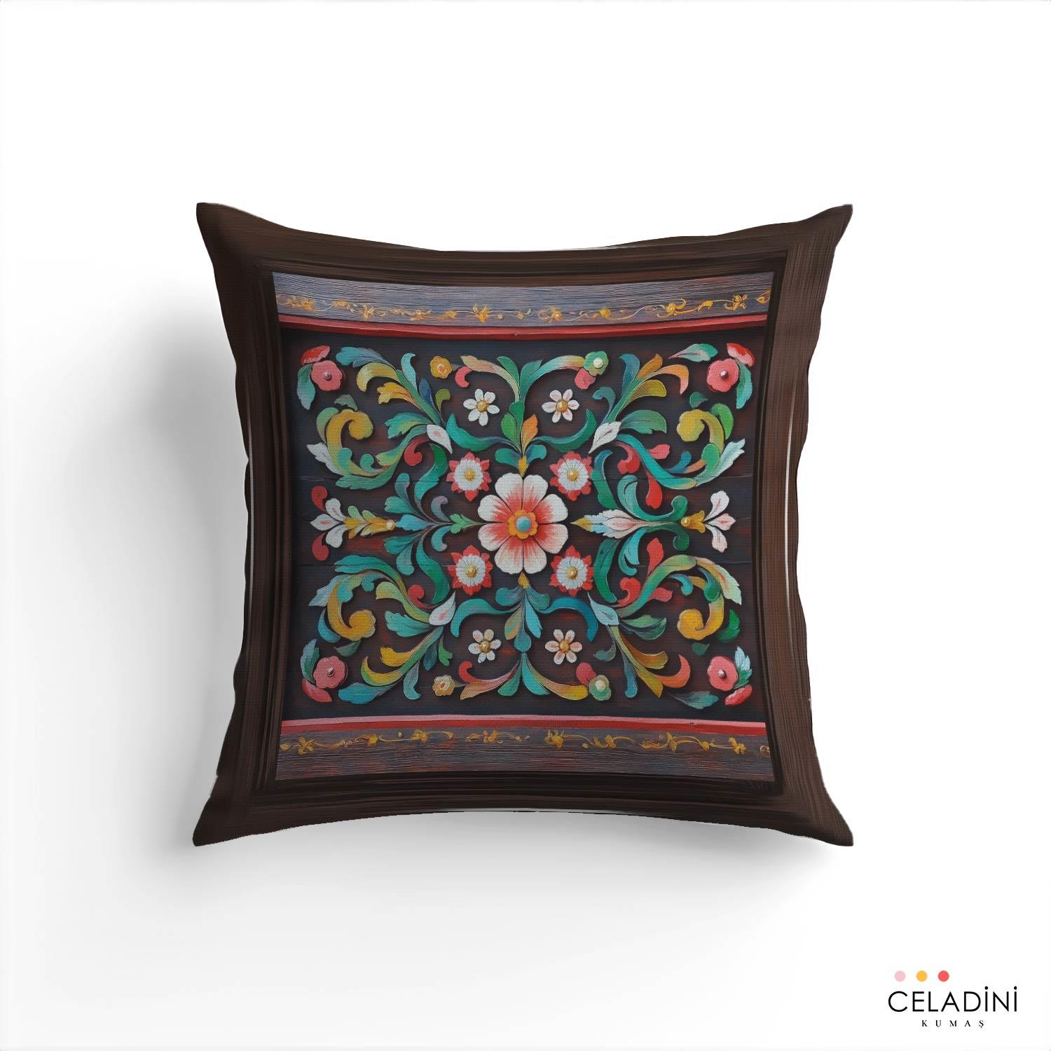 Antik Kapı Desenli Kırlent Kumaşı Model-6