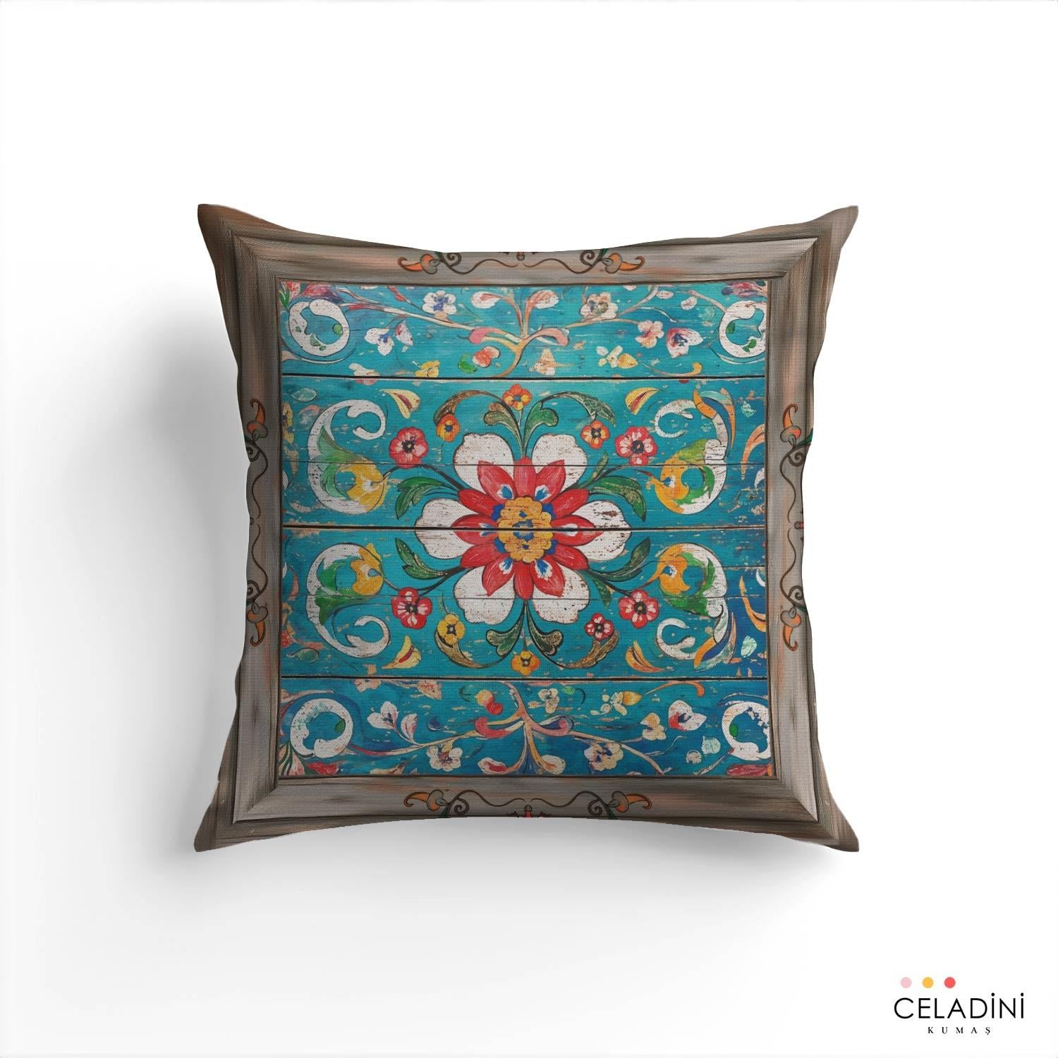 Antik Kapı Desenli Kırlent Kumaşı Model-5