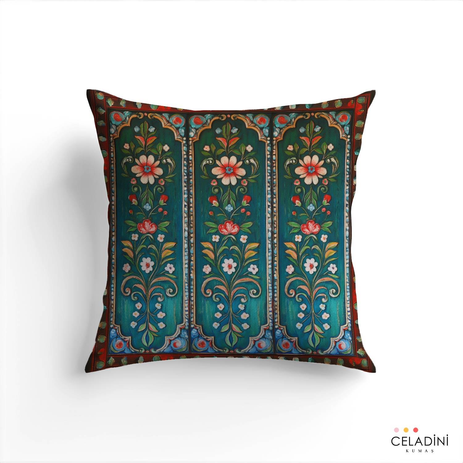 Antik Kapı Desenli Kırlent Kumaşı Model-3