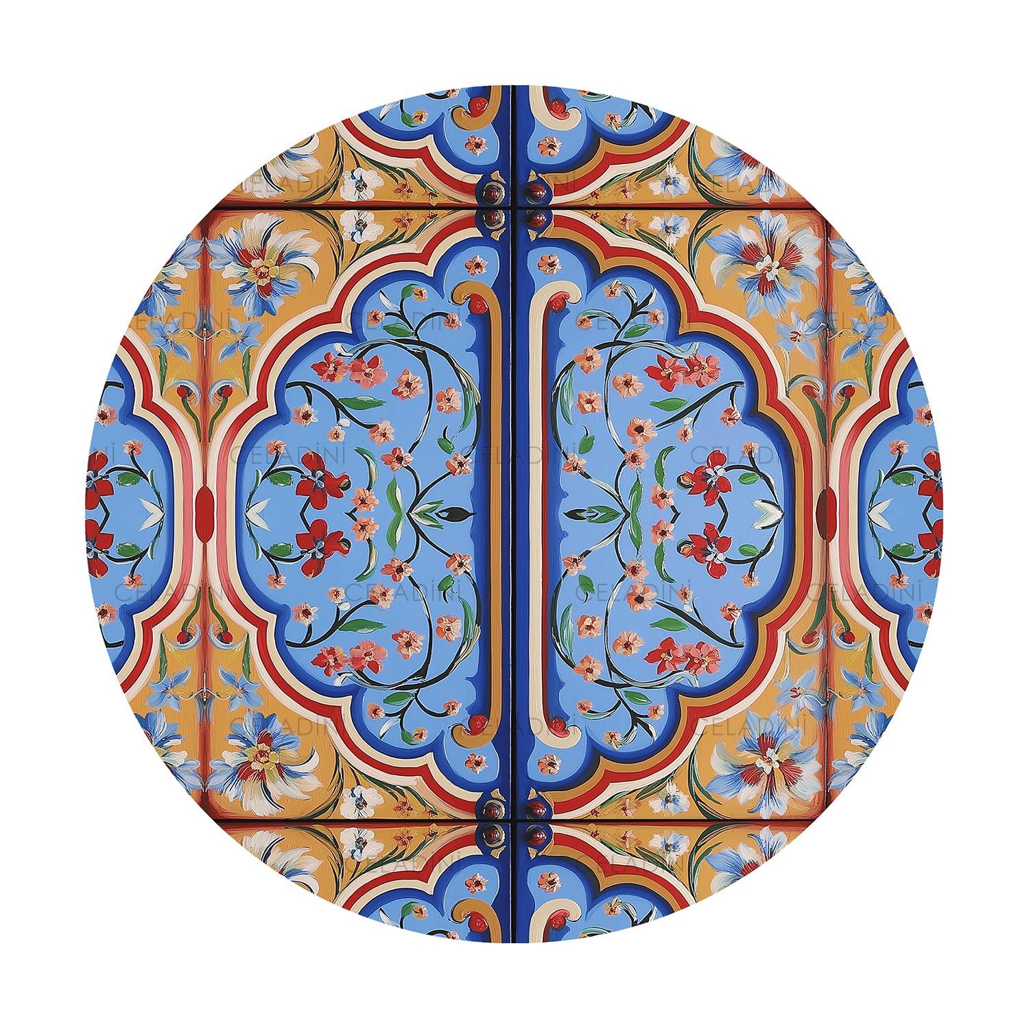 Antik Kapı Desenli Supla Kumaşı  Model-7