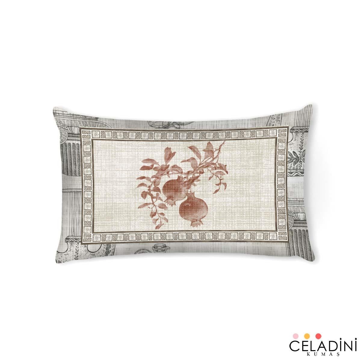 Antik Seri 35x50cm Kırlent Kumaşı Kırmızı