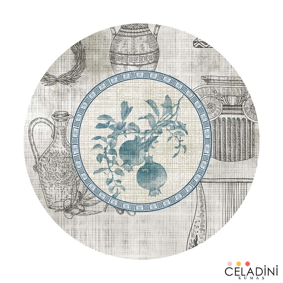 Antik Seri Supla Kumaşı Mavi