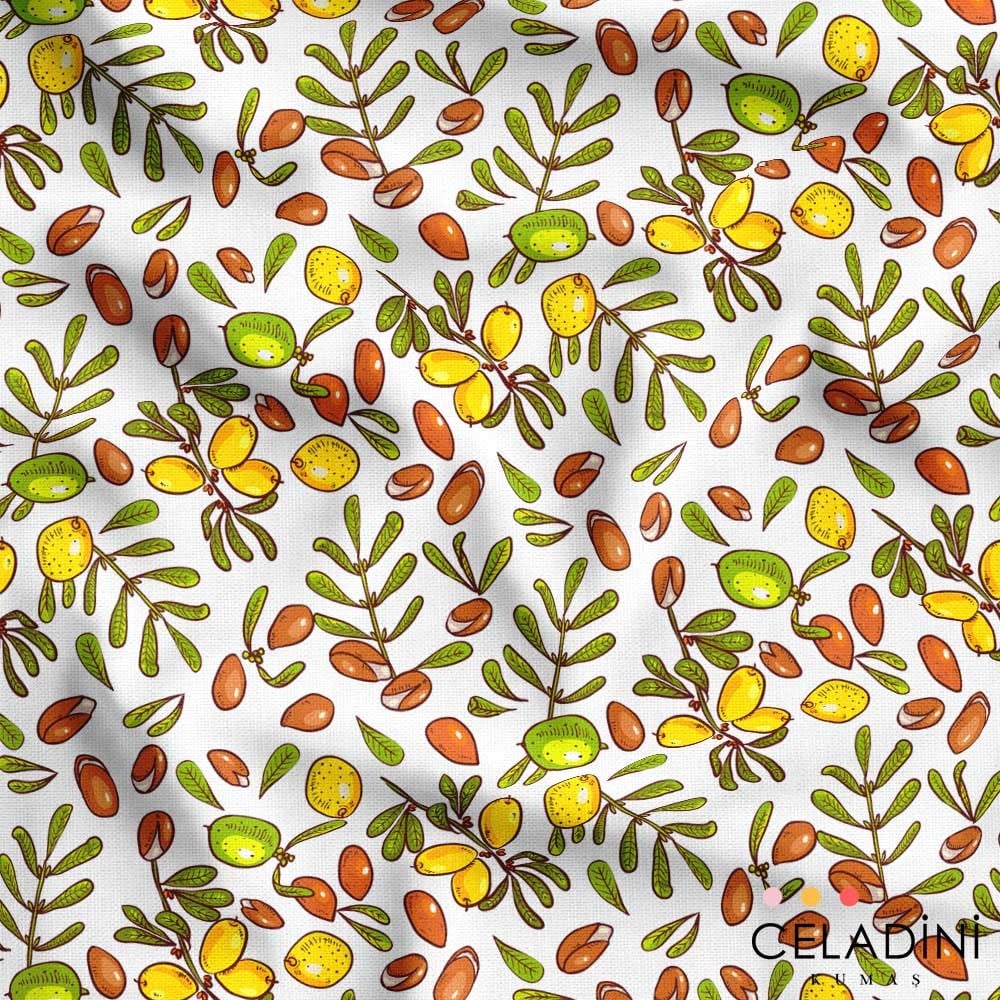 Argan Ağacı Desenli Kumaş