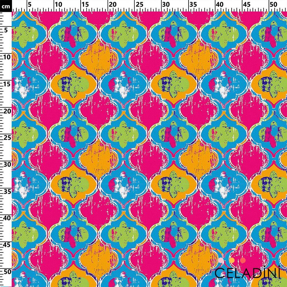 Eskitme Moroccan Desenli Kumaş