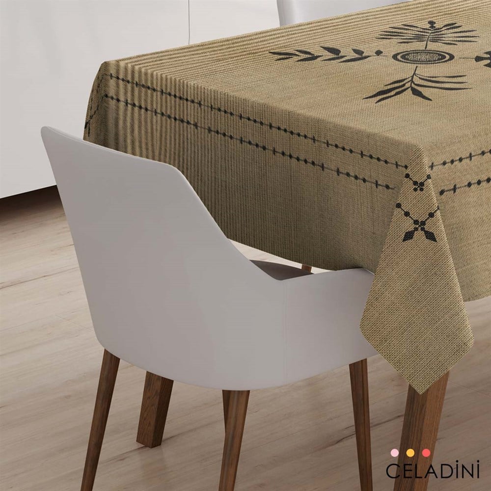 İndian Çuval Görünümlü Masa Örtüsü Kumaşı (140x140cm)