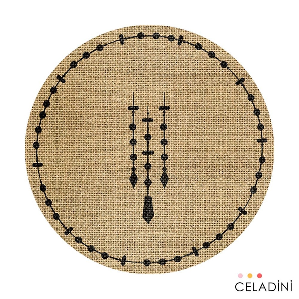 İndian Serisi Çuval Efektli 3'lü Supla Kumaşı