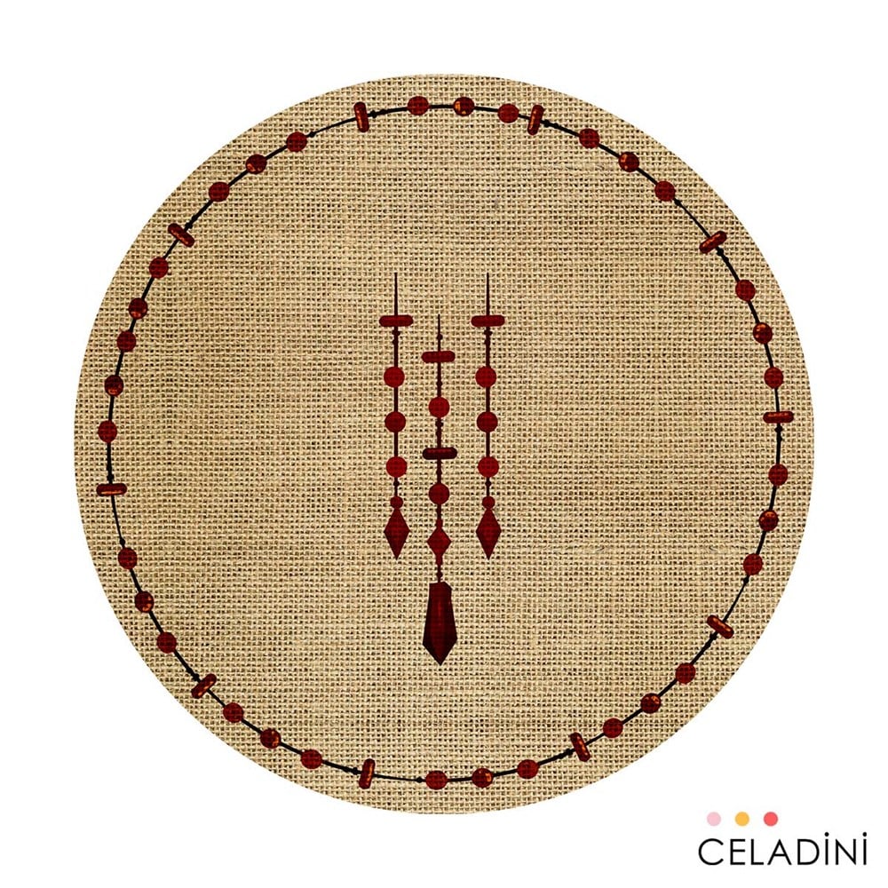 İndian Serisi Çuval Efektli 3'lü Supla Kumaşı