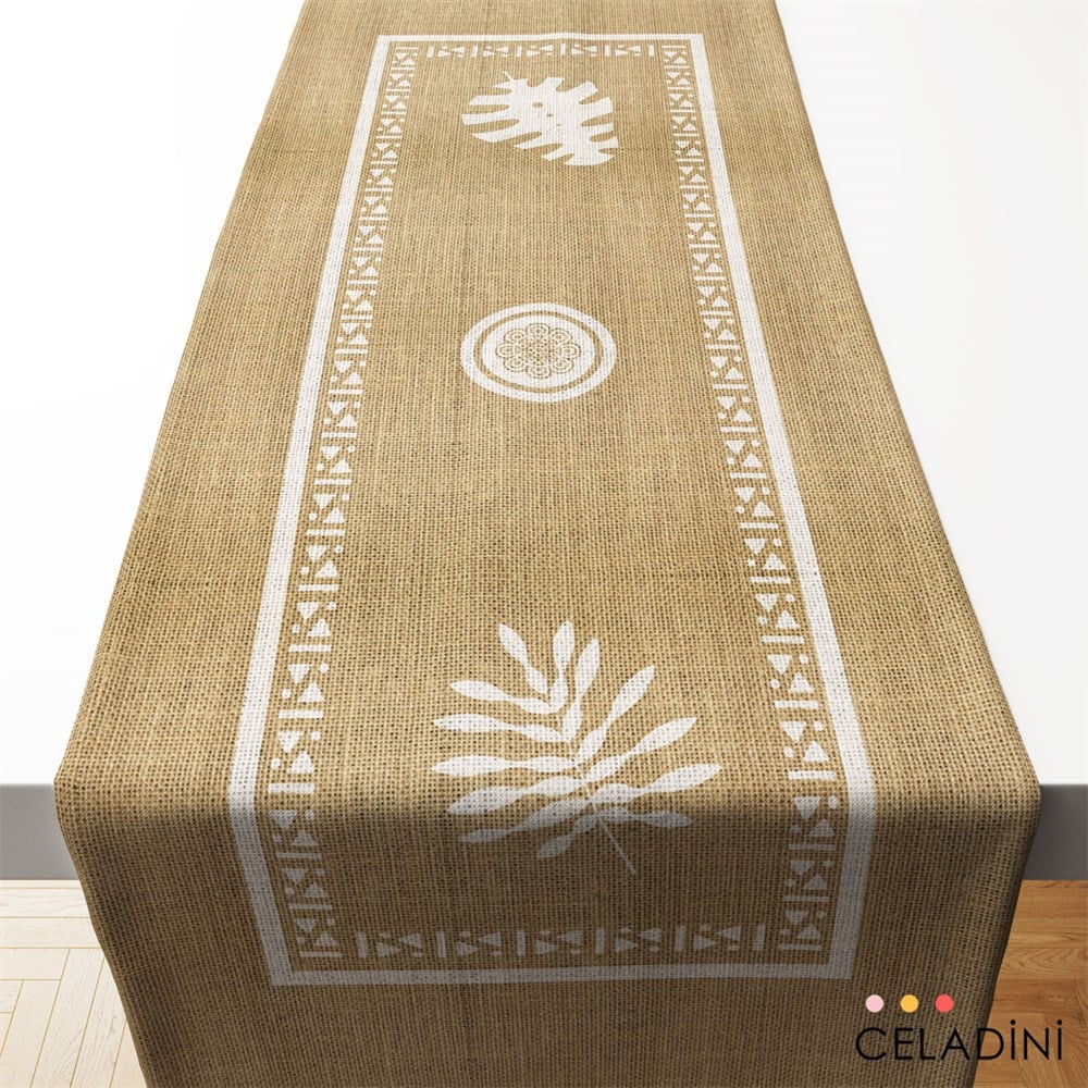 İndian Serisi Çuval Görünümlü Runner Kumaşı 